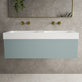Raffinata One Drawer Vanity Unit With Beyondstone Double BLOC Basin - Matt Fjord 1200mm image