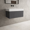 Raffinata One Drawer Vanity Unit With Beyondstone BLOC Basin - Dark Concrete 800mm image