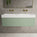 Raffinata One Drawer Vanity Unit With Beyondstone Double BLOC Basin - Matt Light Green 1200mm
