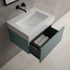 Raffinata One Drawer Vanity Unit  With Beyondstone BLOC Basin - Matt Dark Green 600mm image