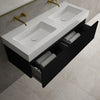Raffinata Two Drawer Vanity Unit  With Beyondstone BLOC Double Basin - Matt Black 1200mm image