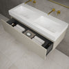 Raffinata One Drawer Vanity Unit With Beyondstone Double BLOC Basin - Matt Stone 1200mm image