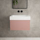 Raffinata One Drawer Vanity Unit  With Beyondstone BLOC Basin - Matt Pink 600mm image