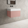 Raffinata One Drawer Vanity Unit  With Beyondstone BLOC Basin - Matt Pink 600mm image