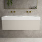 Raffinata One Drawer Vanity Unit With Beyondstone Double BLOC Basin - Matt Cashmere 1200mm image