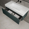 Raffinata One Drawer Vanity Unit With Beyondstone BLOC Basin - Matt Dark Green 1000mm image