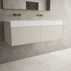 Raffinata Two Drawer Vanity Unit  With Beyondstone BLOC Double Basin - Matt Cashmere 1200mm image
