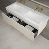 Raffinata Two Drawer Vanity Unit  With Beyondstone BLOC Double Basin - Matt Cashmere 1200mm image