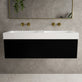 Raffinata Two Drawer Vanity Unit  With Beyondstone BLOC Double Basin - Matt Black 1200mm image