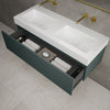 Raffinata One Drawer Vanity Unit With Beyondstone Double BLOC Basin - Matt Dark Green 1200mm image
