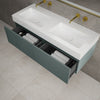 Raffinata Two Drawer Vanity Unit  With Beyondstone BLOC Double Basin - Matt Dark Green 1200mm image