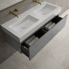 Raffinata Two Drawer Vanity Unit  With Beyondstone BLOC Double Basin - Gloss Dust 1200mm image