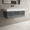 Raffinata One Drawer Vanity Unit With Beyondstone BLOC Basin - Gloss Dust 1000mm image