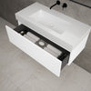 Raffinata One Drawer Vanity Unit With Beyondstone BLOC Basin - Matt White 1000mm image