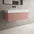 Raffinata One Drawer Vanity Unit With Beyondstone BLOC Basin - Matt Pink 1000mm