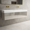 Raffinata Two Drawer Vanity Unit With Beyondstone BLOC Double Basin - Gloss Cashmere 1400mm image