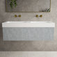 Raffinata One Drawer Vanity Unit With Beyondstone Double BLOC Basin - Light Concrete 1200mm image