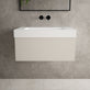 Raffinata One Drawer Vanity Unit With Beyondstone BLOC Basin - Matt Cashmere 800mm image