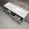 Raffinata Two Drawer Vanity Unit With Beyondstone BLOC Double Basin - Matt Dust 1400mm image