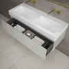 Raffinata One Drawer Vanity Unit With Beyondstone Double BLOC Basin - Gloss Dove 1200mm image