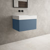 Raffinata One Drawer Vanity Unit  With Beyondstone BLOC Basin - Matt Navy 600mm image