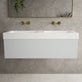 Raffinata One Drawer Vanity Unit With Beyondstone Double BLOC Basin - Matt Dove 1200mm image