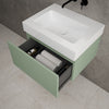 Raffinata One Drawer Vanity Unit  With Beyondstone BLOC Basin - Matt Light Green 600mm image