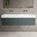 Raffinata Two Drawer Vanity Unit With Beyondstone BLOC Double Basin - Matt Dark Green 1400mm