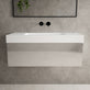 Raffinata One Drawer Vanity Unit With Beyondstone BLOC Basin - Gloss Cashmere 1000mm image