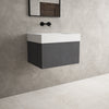 Raffinata One Drawer Vanity Unit With Beyondstone BLOC Basin - Dark Concrete 600mm image