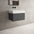 Raffinata One Drawer Vanity Unit With Beyondstone BLOC Basin - Dark Concrete 600mm