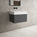 Raffinata One Drawer Vanity Unit With Beyondstone BLOC Basin - Dark Concrete 600mm