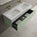 Raffinata One Drawer Vanity Unit With Beyondstone Double BLOC Basin - Matt Light Green 1200mm