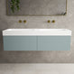 Raffinata Two Drawer Vanity Unit With Beyondstone BLOC Double Basin - Matt Fjord 1400mm image