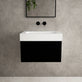 Raffinata One Drawer Vanity Unit  With Beyondstone BLOC Basin - Matt Black 600mm image