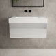 Raffinata One Drawer Vanity Unit With Beyondstone BLOC Basin - Gloss Dove 800mm image