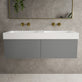 Raffinata Two Drawer Vanity Unit  With Beyondstone BLOC Double Basin - Matt Dust 1200mm image