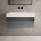 Raffinata One Drawer Vanity Unit With Beyondstone BLOC Basin - Gloss Dust 800mm image