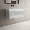 Raffinata One Drawer Vanity Unit With Beyondstone BLOC Basin - Gloss Dove 800mm image