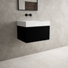 Raffinata One Drawer Vanity Unit  With Beyondstone BLOC Basin - Matt Black 600mm image