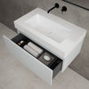 Raffinata One Drawer Vanity Unit With Beyondstone BLOC Basin - Matt Dove 800mm image
