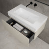 Raffinata One Drawer Vanity Unit With Beyondstone BLOC Basin - Matt Stone 800mm image