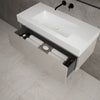 Raffinata One Drawer Vanity Unit With Beyondstone BLOC Basin - Gloss Cashmere 1000mm image