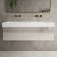 Raffinata One Drawer Vanity Unit With Beyondstone Double BLOC Basin - Gloss Cashmere 1200mm image