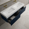 Raffinata Two Drawer Vanity Unit With Beyondstone BLOC Double Basin - Matt Indigo 1400mm image