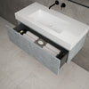 Raffinata One Drawer Vanity Unit With Beyondstone BLOC Basin - Light Concrete 1000mm image