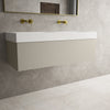 Raffinata One Drawer Vanity Unit With Beyondstone Double BLOC Basin - Matt Stone 1200mm image