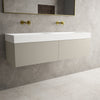 Raffinata Two Drawer Vanity Unit With Beyondstone BLOC Double Basin - Matt Stone 1400mm image
