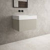 Raffinata One Drawer Vanity Unit  With Beyondstone BLOC Basin - Matt Stone 600mm image