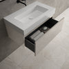 Raffinata One Drawer Vanity Unit With Beyondstone BLOC Basin - Gloss Cashmere 800mm image